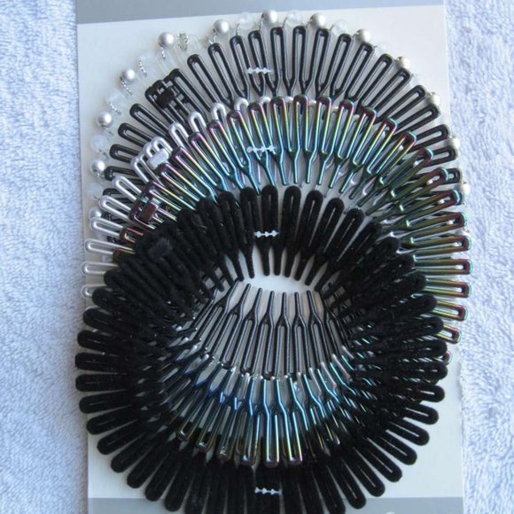 5 Plastic Flexible Flex Comb Mikayla Headbands - Picture 3 of 12